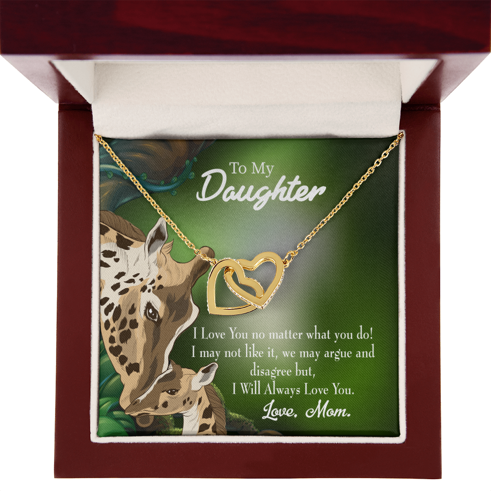 To My Daughter Mom Loves You No Matter What Inseparable Necklace-Express Your Love Gifts