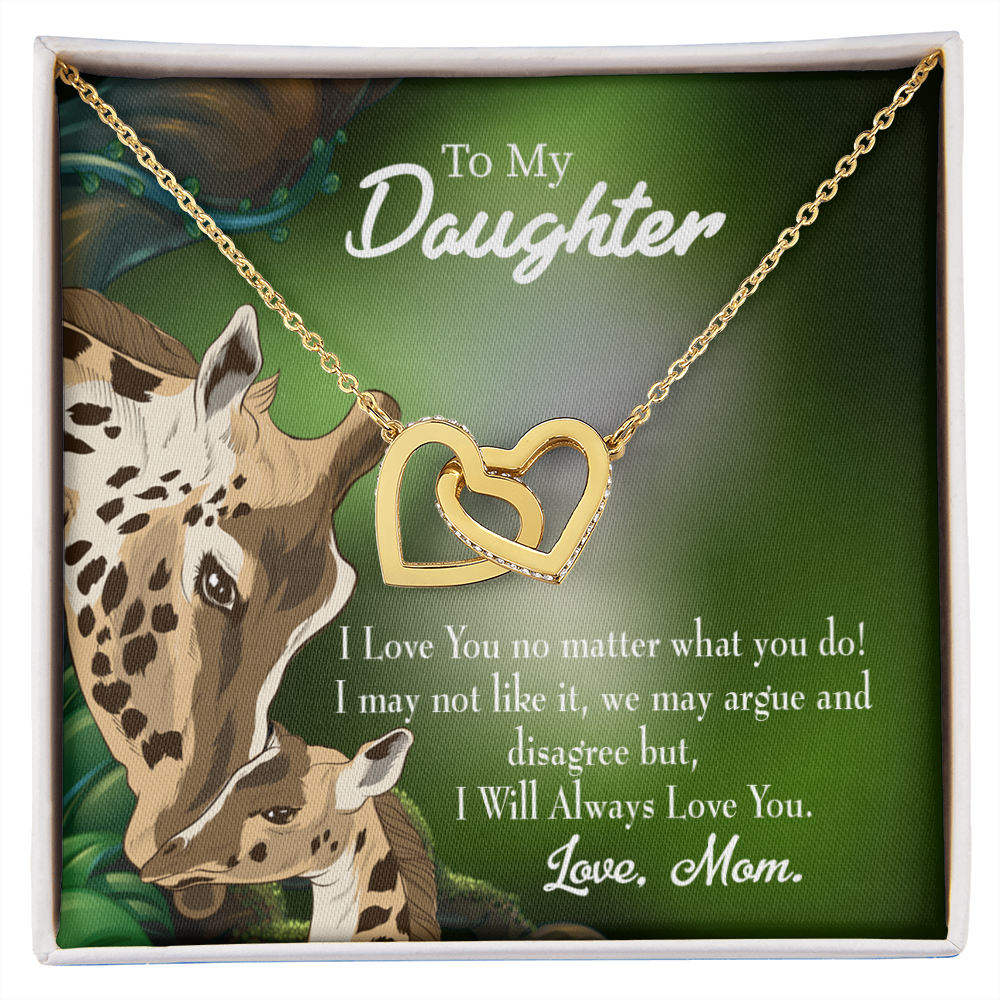 To My Daughter Mom Loves You No Matter What Inseparable Necklace-Express Your Love Gifts