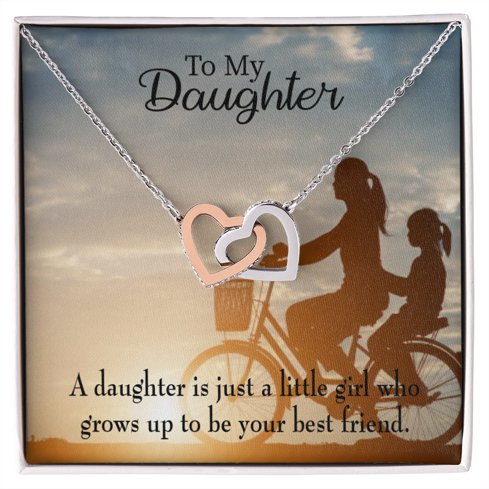 To My Daughter Mom's Little Girl Bestfriend Inseparable Necklace-Express Your Love Gifts