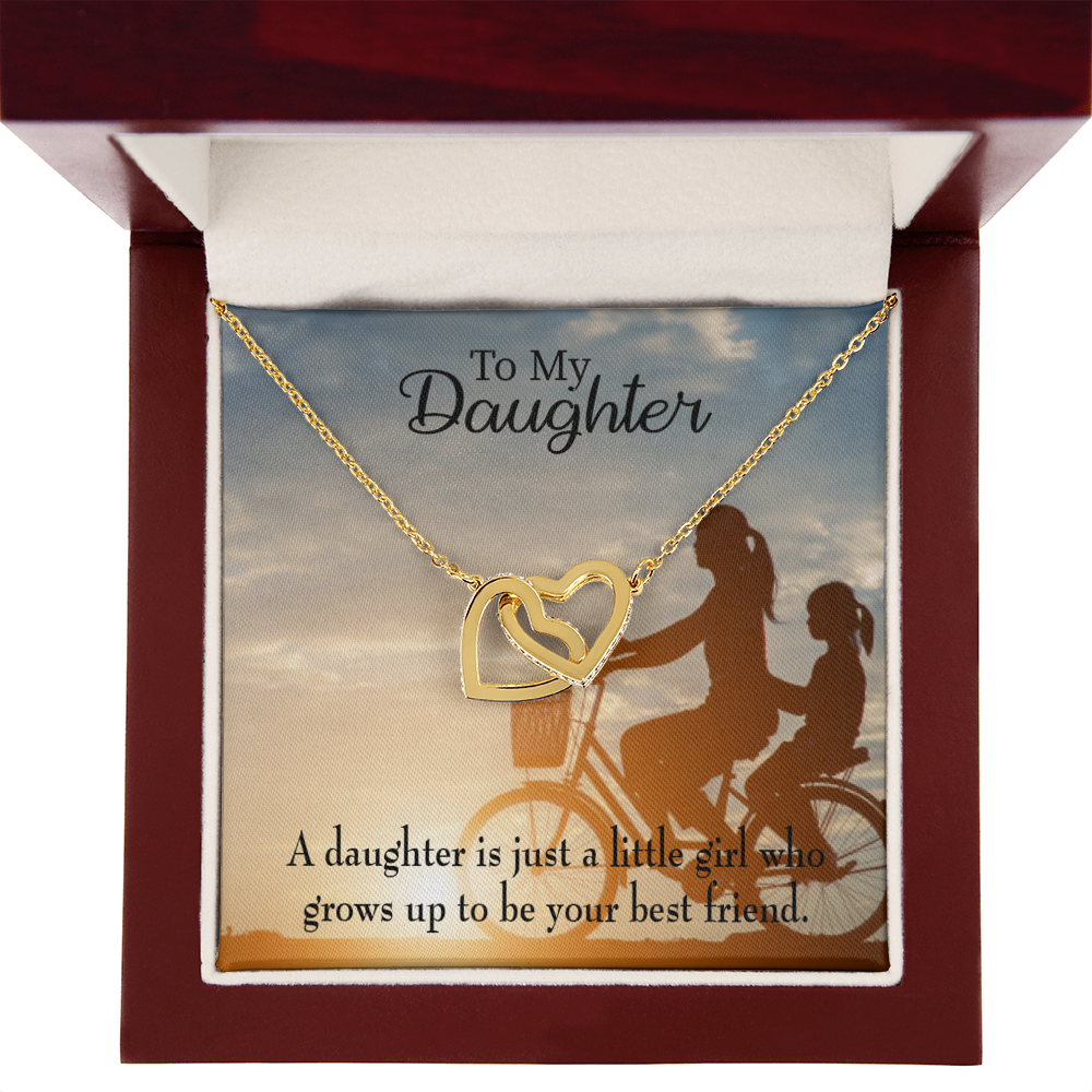 To My Daughter Mom's Little Girl Bestfriend Inseparable Necklace-Express Your Love Gifts