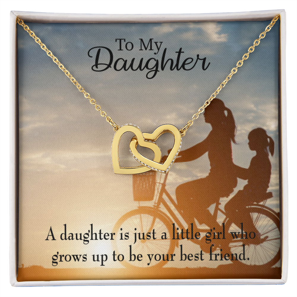 To My Daughter Mom's Little Girl Bestfriend Inseparable Necklace-Express Your Love Gifts