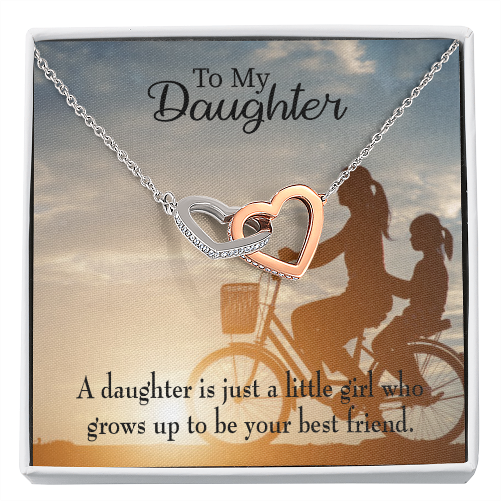 To My Daughter Mom's Little Girl Bestfriend Inseparable Necklace-Express Your Love Gifts