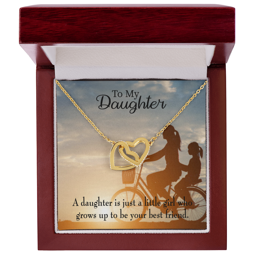 To My Daughter Mom's Little Girl Bestfriend Inseparable Necklace-Express Your Love Gifts