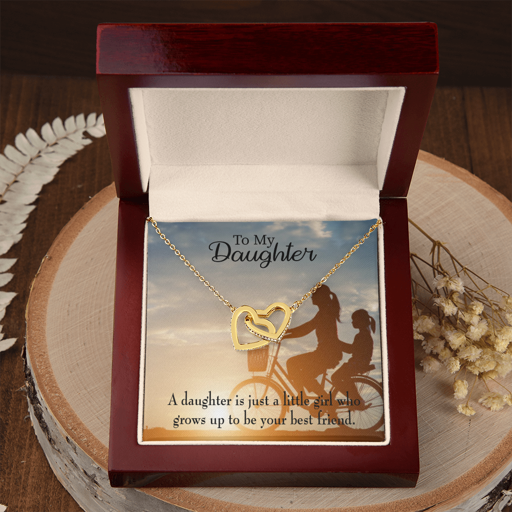 To My Daughter Mom's Little Girl Bestfriend Inseparable Necklace-Express Your Love Gifts