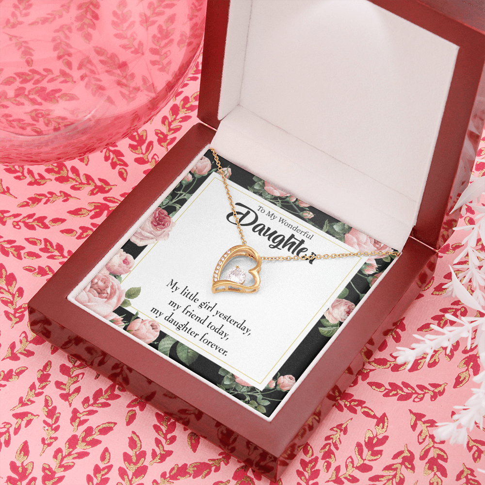 To My Daughter My Girl Friend and Daughter Forever Necklace w Message Card-Express Your Love Gifts