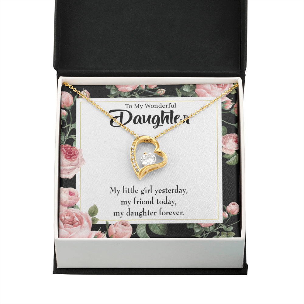 To My Daughter My Girl Friend and Daughter Forever Necklace w Message Card-Express Your Love Gifts