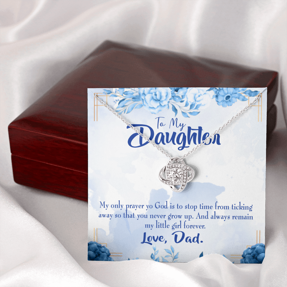 To My Daughter My Little Girl From Dad Infinity Knot Necklace Message Card-Express Your Love Gifts