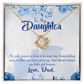 To My Daughter My Little Girl From Dad Infinity Knot Necklace Message Card-Express Your Love Gifts