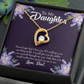 To My Daughter Never Forget From Dad Dark Forever Necklace w Message Card-Express Your Love Gifts