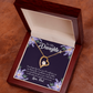 To My Daughter Never Forget From Dad Dark Forever Necklace w Message Card-Express Your Love Gifts