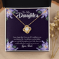 To My Daughter Never Forget From Dad Dark Infinity Knot Necklace Message Card-Express Your Love Gifts