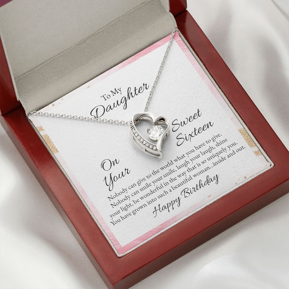 To My Daughter Nobody Can Give to the World Forever Necklace w Message Card-Express Your Love Gifts