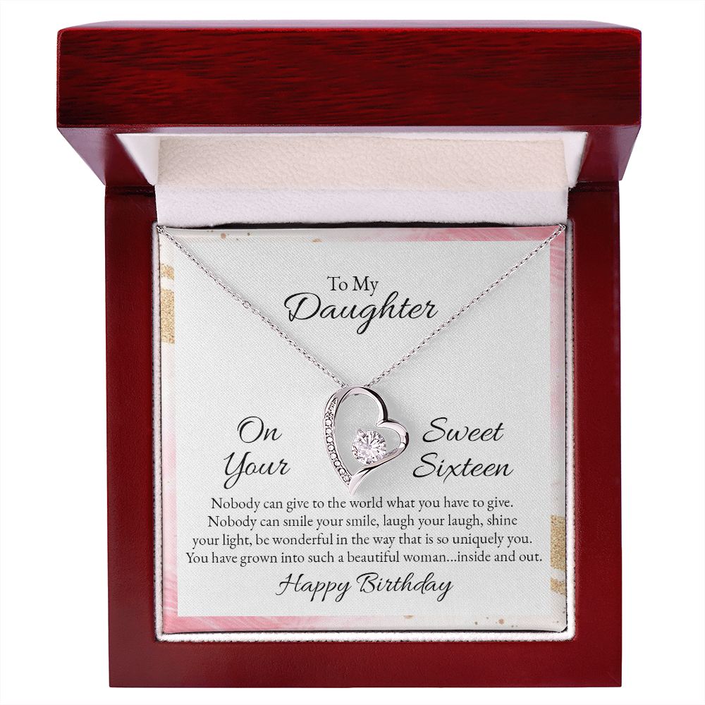 To My Daughter Nobody Can Give to the World Forever Necklace w Message Card-Express Your Love Gifts