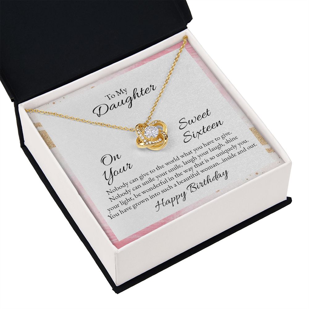 To My Daughter Nobody Can Give to the World Infinity Knot Necklace Message Card-Express Your Love Gifts
