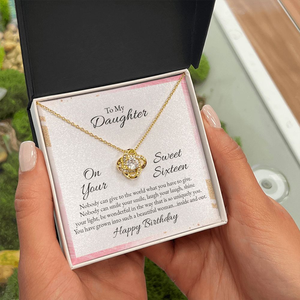 To My Daughter Nobody Can Give to the World Infinity Knot Necklace Message Card-Express Your Love Gifts