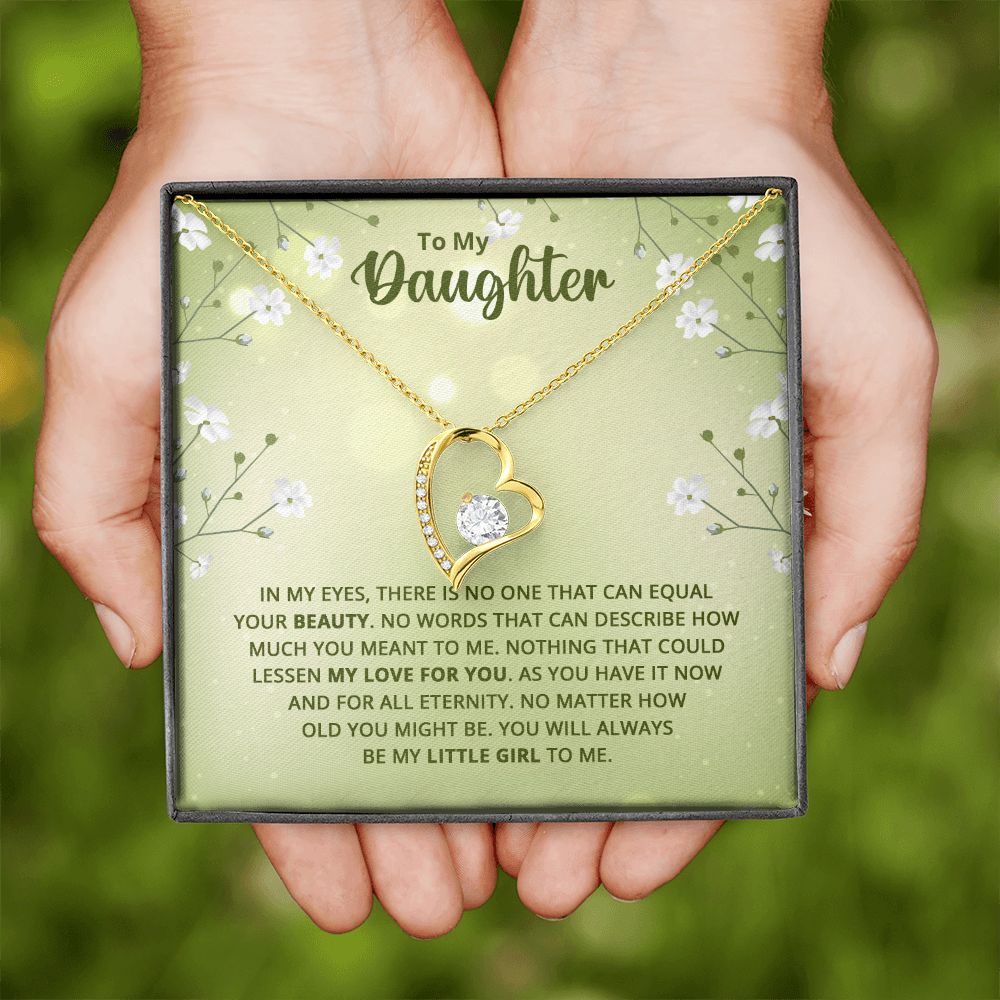 To My Daughter Nothing That Could Lessen My Love For You Forever Necklace w Message Card-Express Your Love Gifts