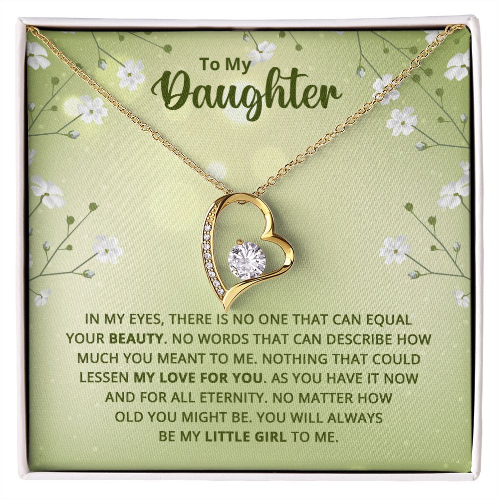 To My Daughter Nothing That Could Lessen My Love For You Forever Necklace w Message Card-Express Your Love Gifts