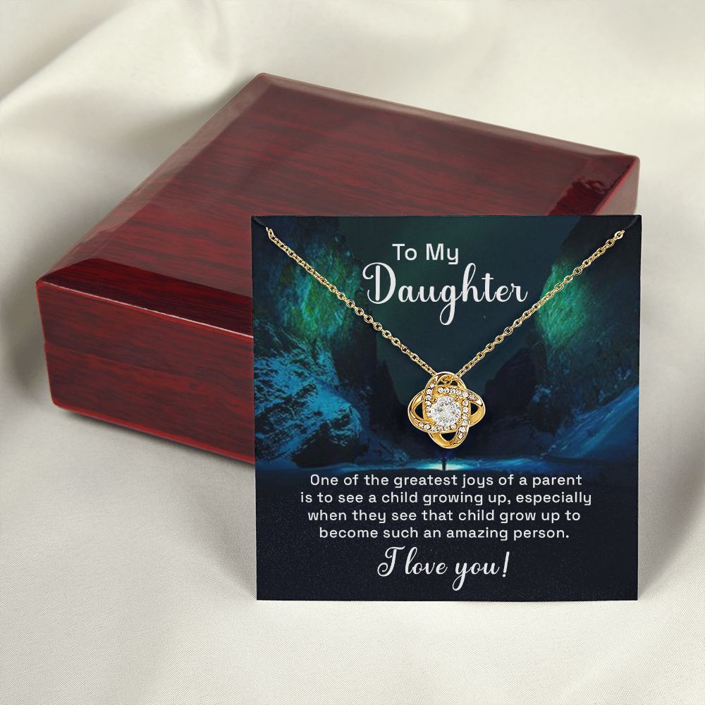 To My Daughter One of the Greatest Joys of a Parent Infinity Knot Necklace Message Card-Express Your Love Gifts
