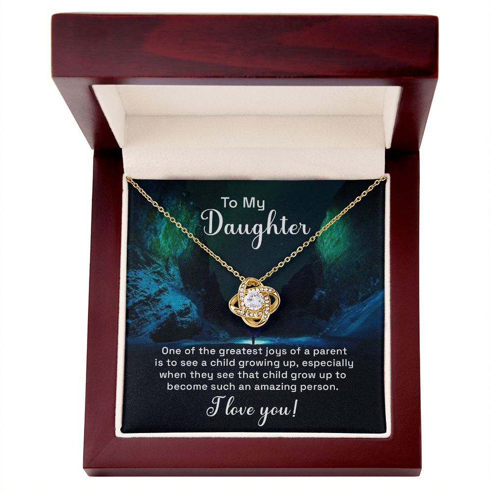 To My Daughter One of the Greatest Joys of a Parent Infinity Knot Necklace Message Card-Express Your Love Gifts