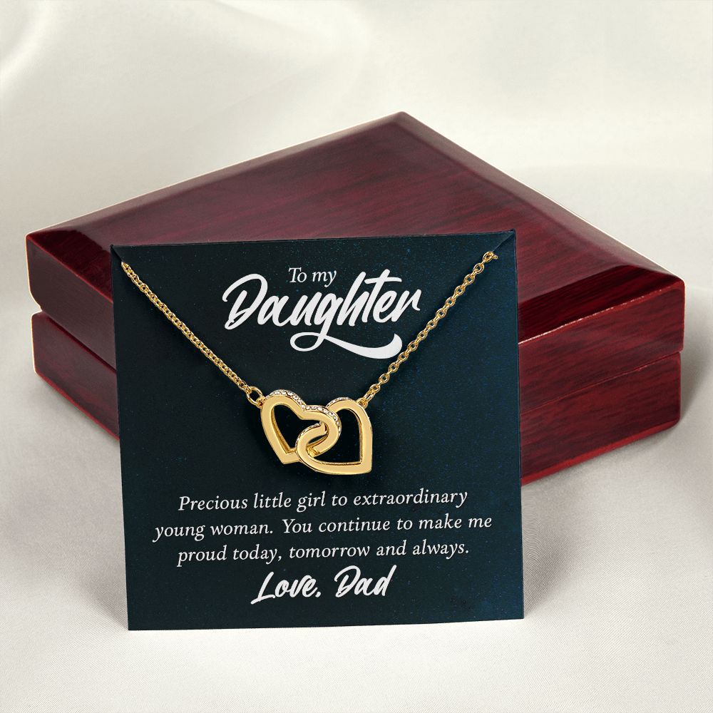 To My Daughter Precious Little Girl Inseparable Necklace-Express Your Love Gifts