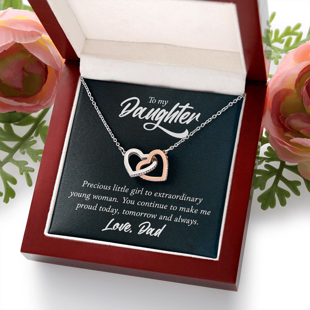 To My Daughter Precious Little Girl Inseparable Necklace-Express Your Love Gifts