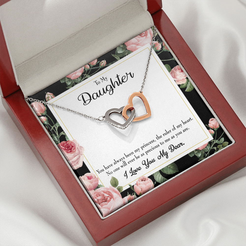 To My Daughter Ruler of my Heart Inseparable Necklace-Express Your Love Gifts