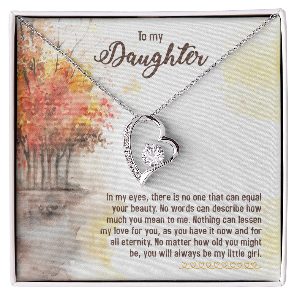 To My Daughter There is No One Forever Necklace w Message Card-Express Your Love Gifts
