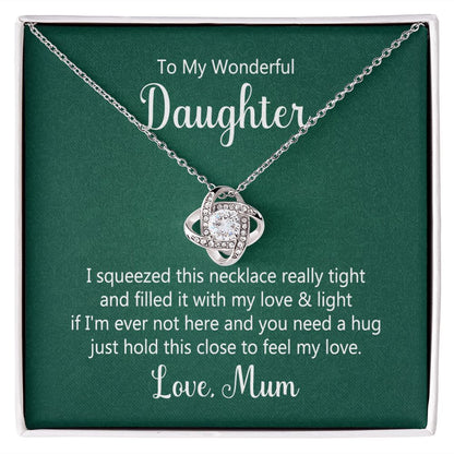 To My Daughter This Necklace From Mom Infinity Knot Necklace Message Card-Express Your Love Gifts