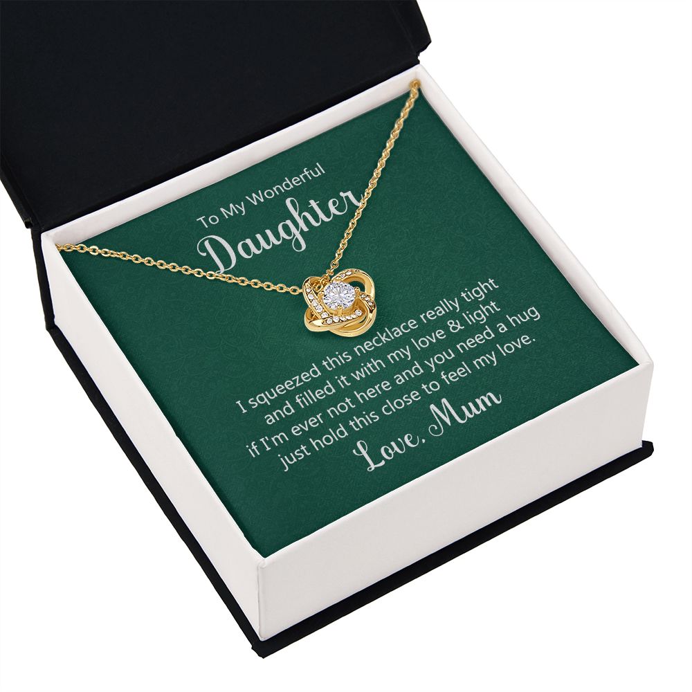 To My Daughter This Necklace From Mom Infinity Knot Necklace Message Card-Express Your Love Gifts