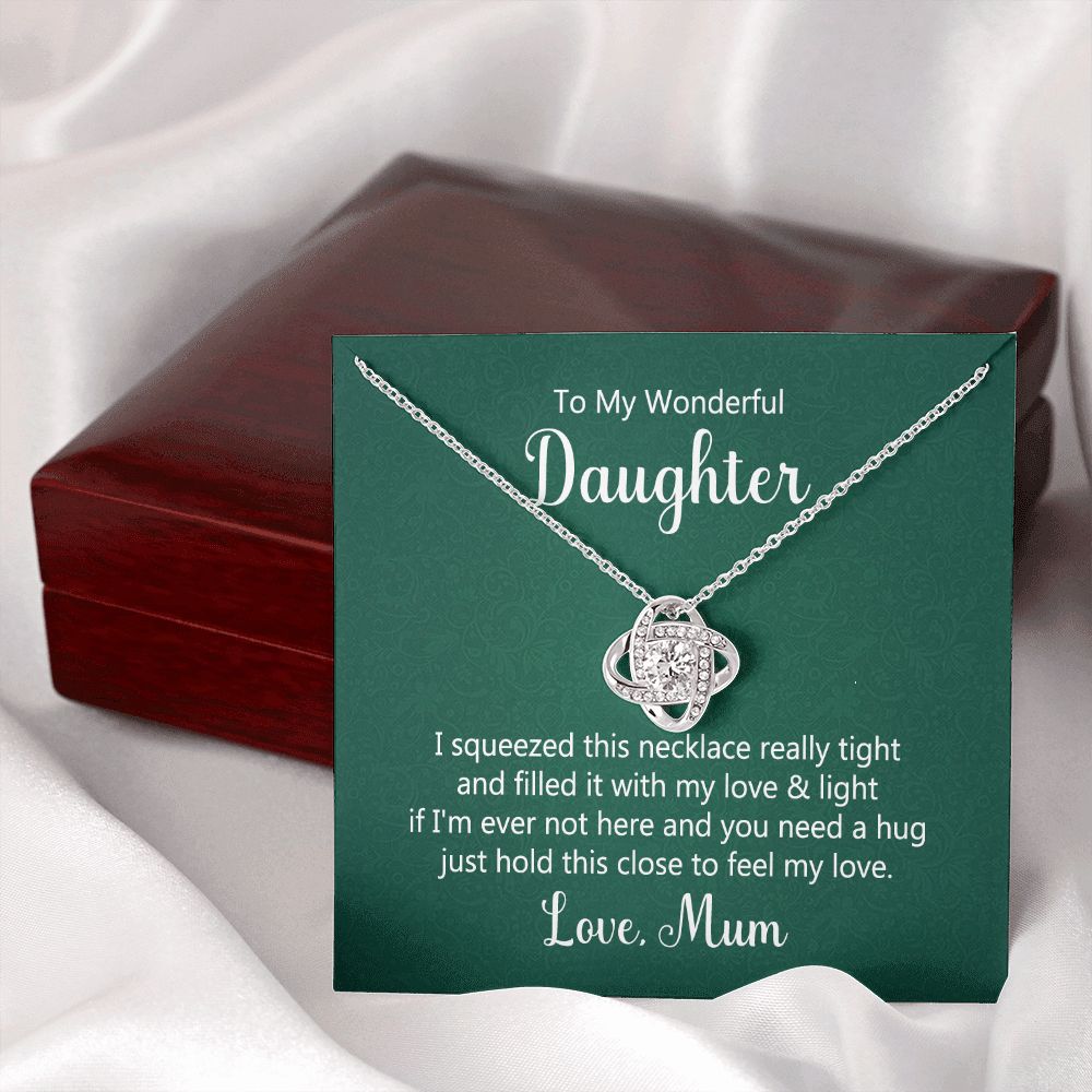 To My Daughter This Necklace From Mom Infinity Knot Necklace Message Card-Express Your Love Gifts