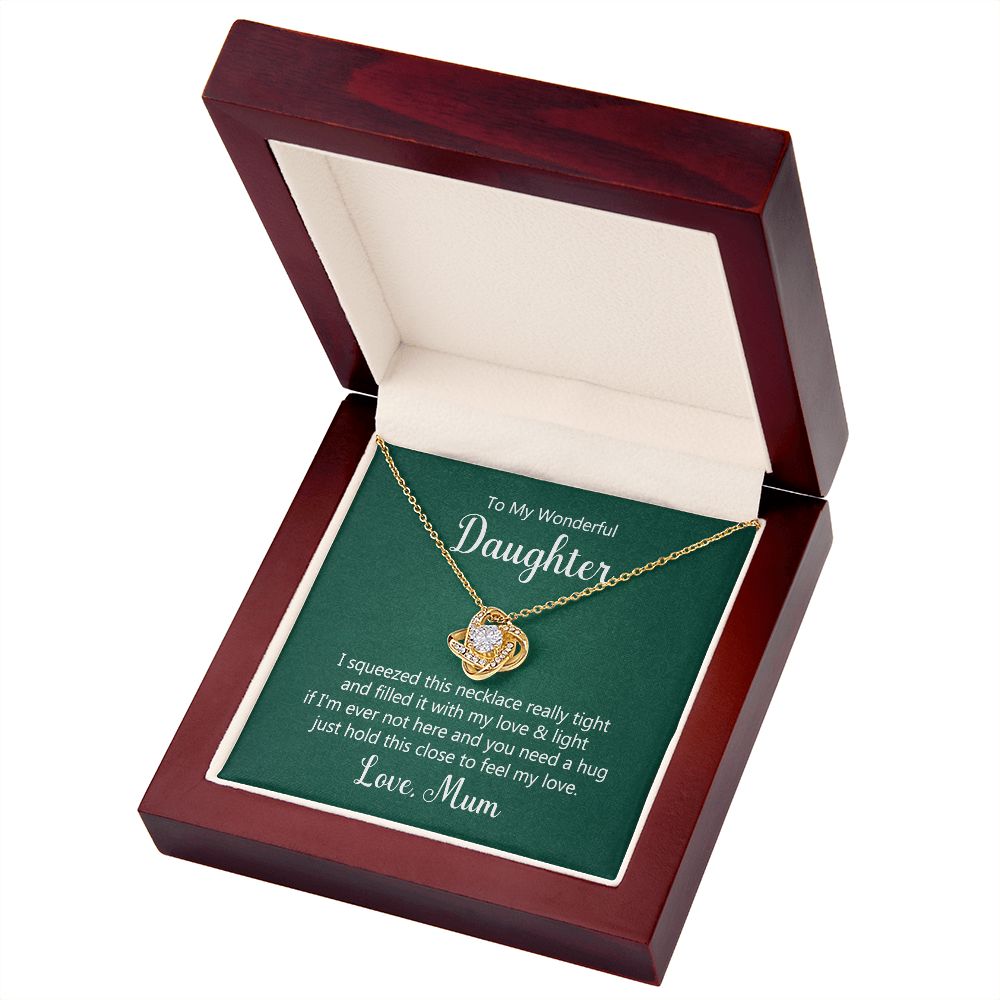 To My Daughter This Necklace From Mom Infinity Knot Necklace Message Card-Express Your Love Gifts