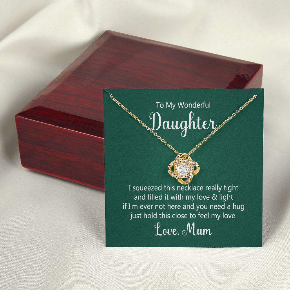 To My Daughter This Necklace From Mom Infinity Knot Necklace Message Card-Express Your Love Gifts