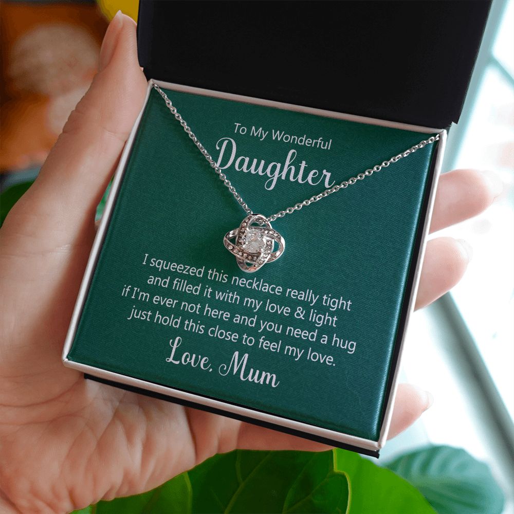 To My Daughter This Necklace From Mom Infinity Knot Necklace Message Card-Express Your Love Gifts