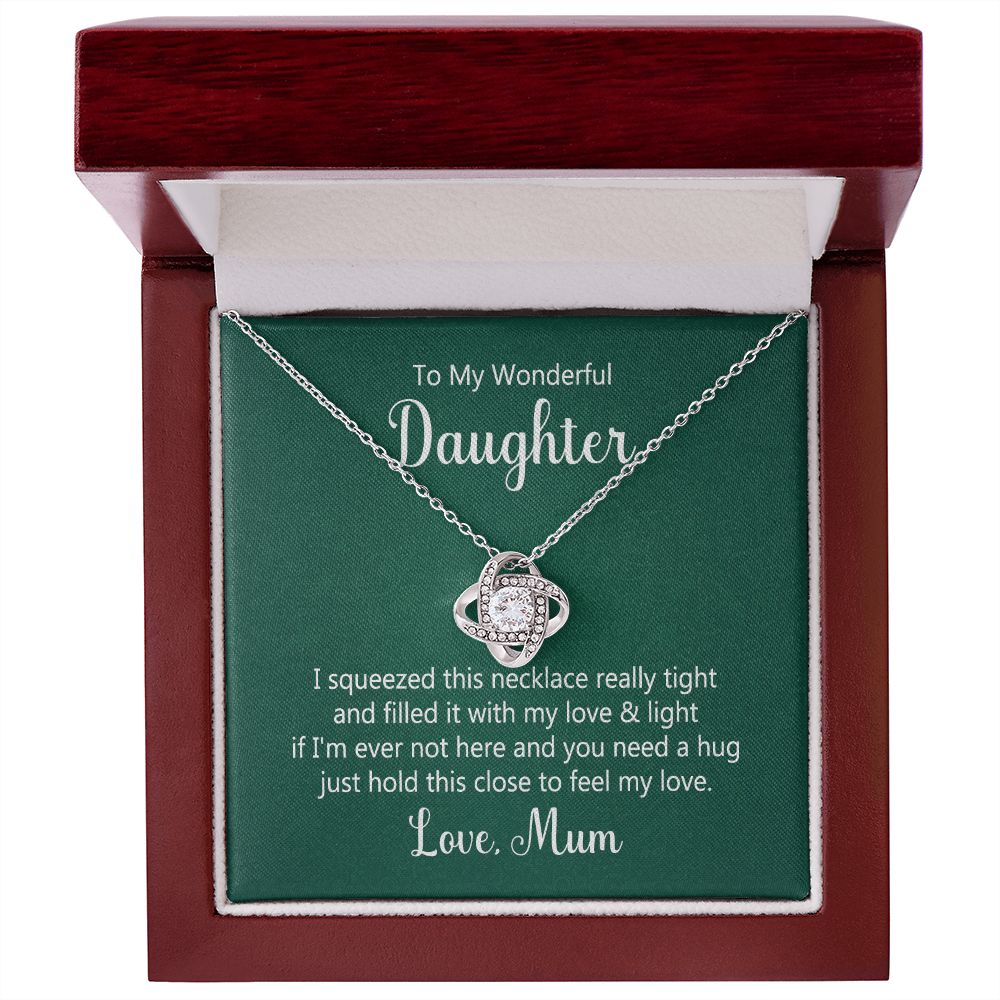 To My Daughter This Necklace From Mom Infinity Knot Necklace Message Card-Express Your Love Gifts