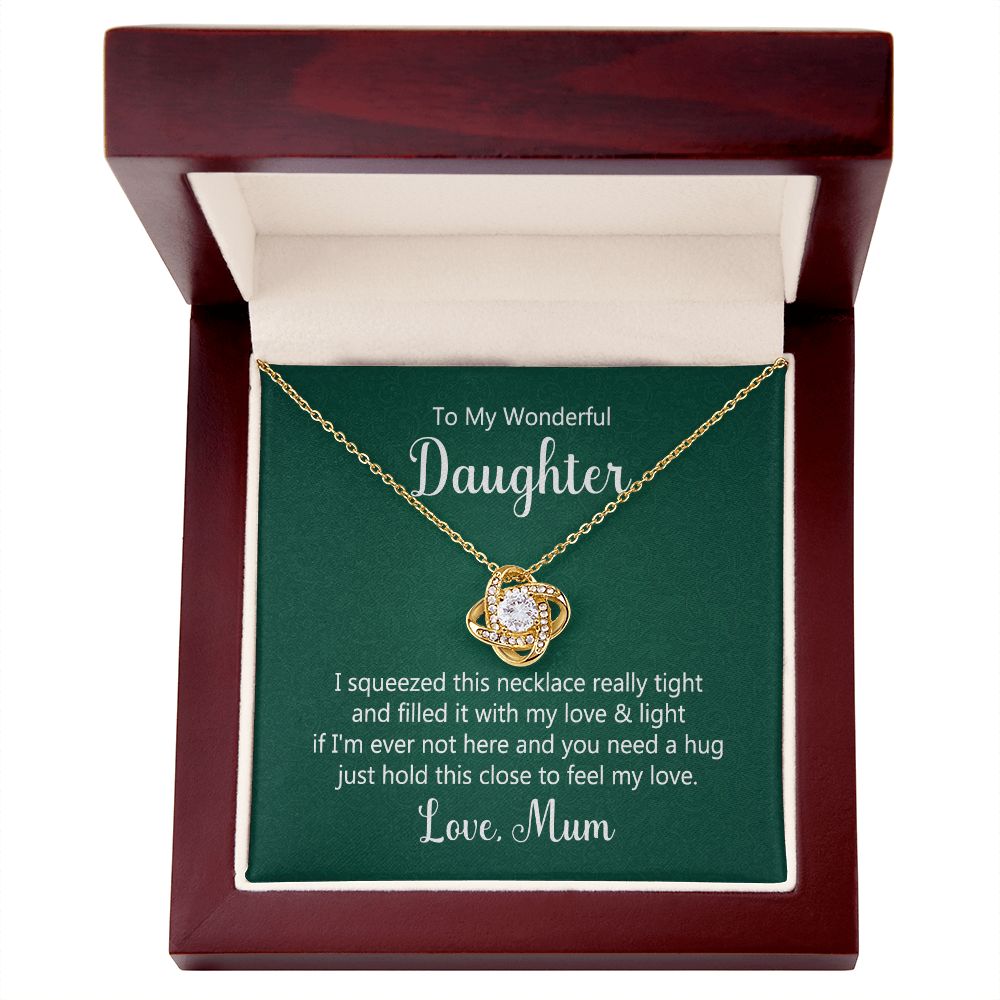 To My Daughter This Necklace From Mom Infinity Knot Necklace Message Card-Express Your Love Gifts