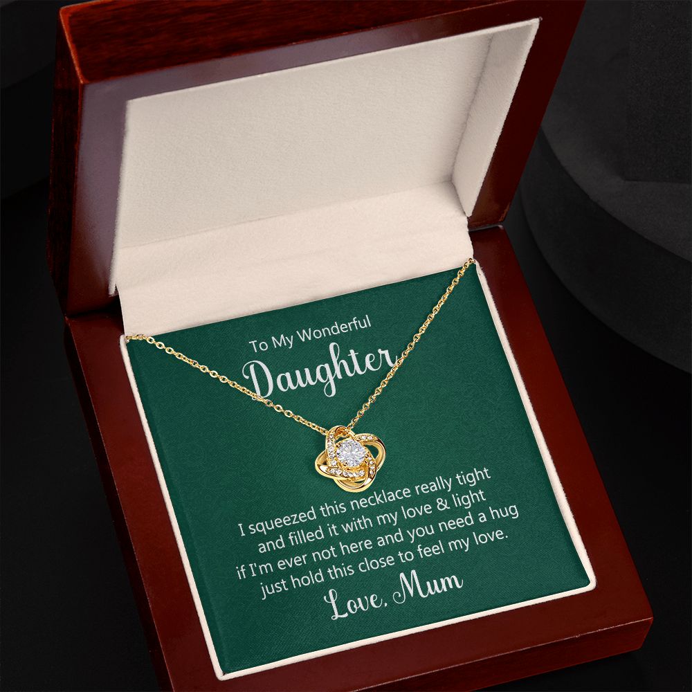 To My Daughter This Necklace From Mom Infinity Knot Necklace Message Card-Express Your Love Gifts