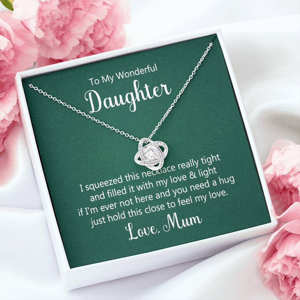 To My Daughter This Necklace From Mom Infinity Knot Necklace Message Card-Express Your Love Gifts