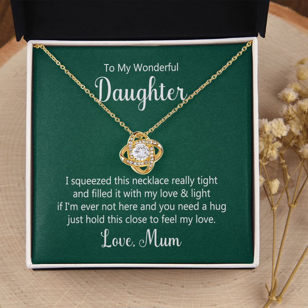 To My Daughter This Necklace From Mom Infinity Knot Necklace Message Card-Express Your Love Gifts