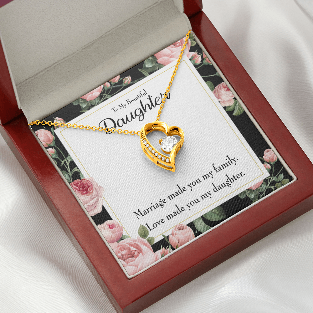 To My Daughter To My Beautiful Daughter Forever Necklace w Message Card-Express Your Love Gifts