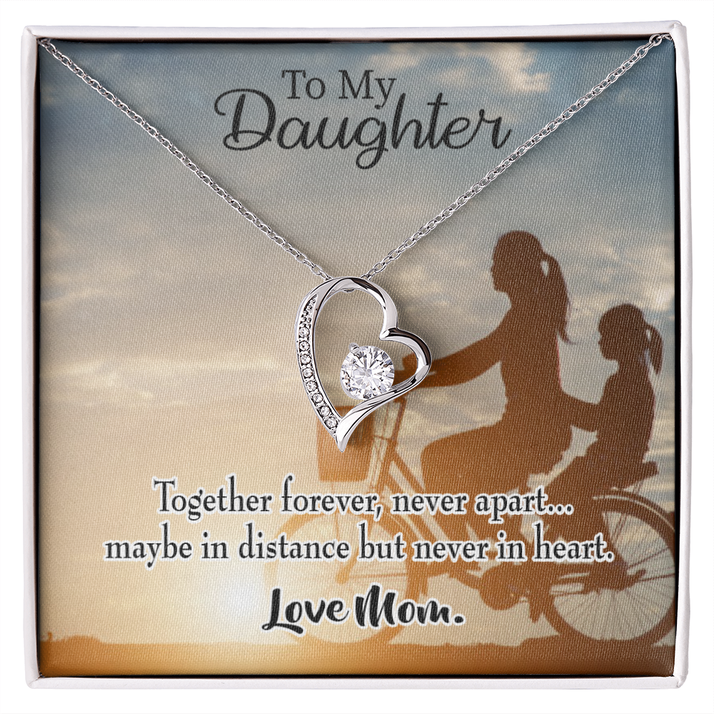 To My Daughter Together Forever From Mom Forever Necklace w Message Card-Express Your Love Gifts