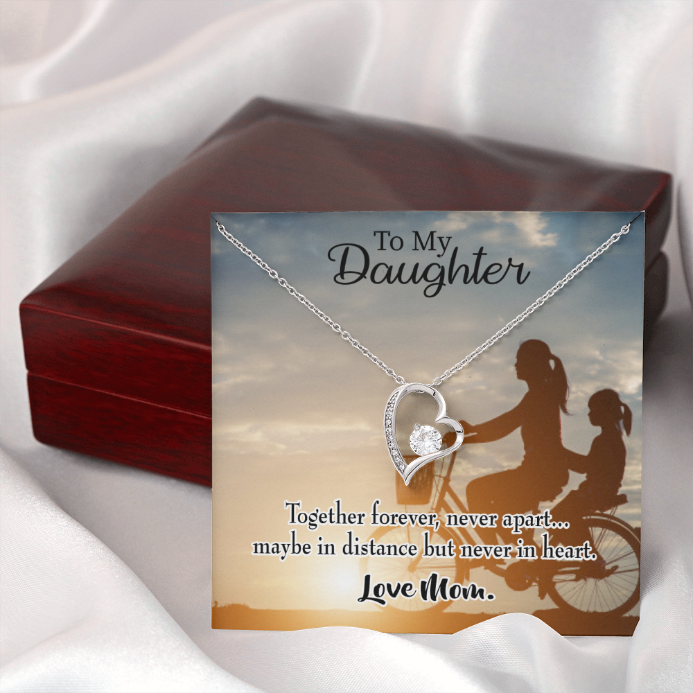 To My Daughter Together Forever From Mom Forever Necklace w Message Card-Express Your Love Gifts