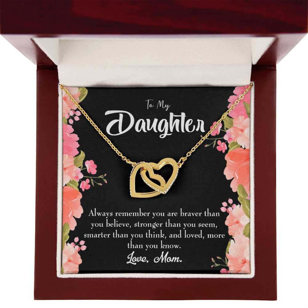 To My Daughter You Are Braver From Mom Inseparable Necklace-Express Your Love Gifts