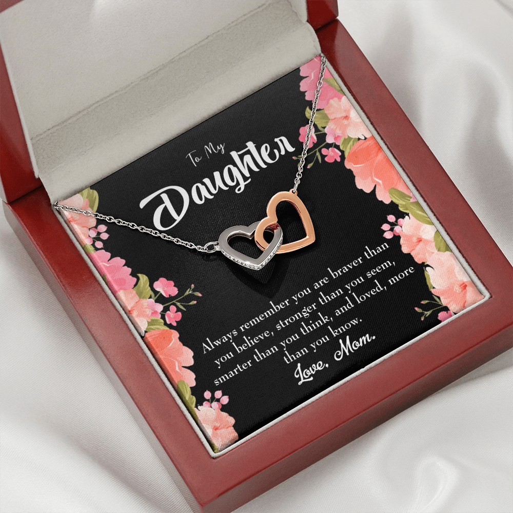 To My Daughter You Are Braver From Mom Inseparable Necklace-Express Your Love Gifts