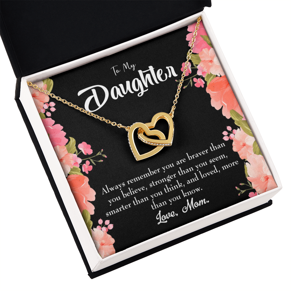 To My Daughter You Are Braver From Mom Inseparable Necklace-Express Your Love Gifts