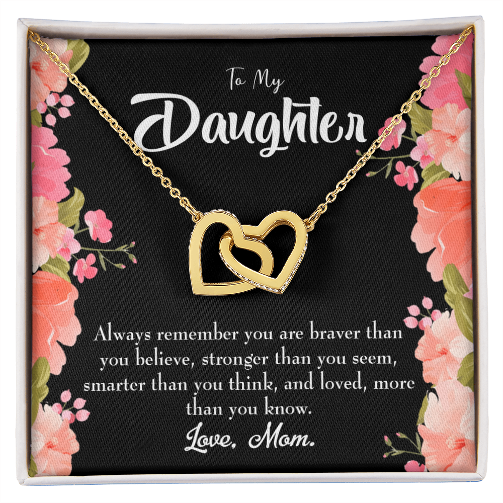 To My Daughter You Are Braver From Mom Inseparable Necklace-Express Your Love Gifts