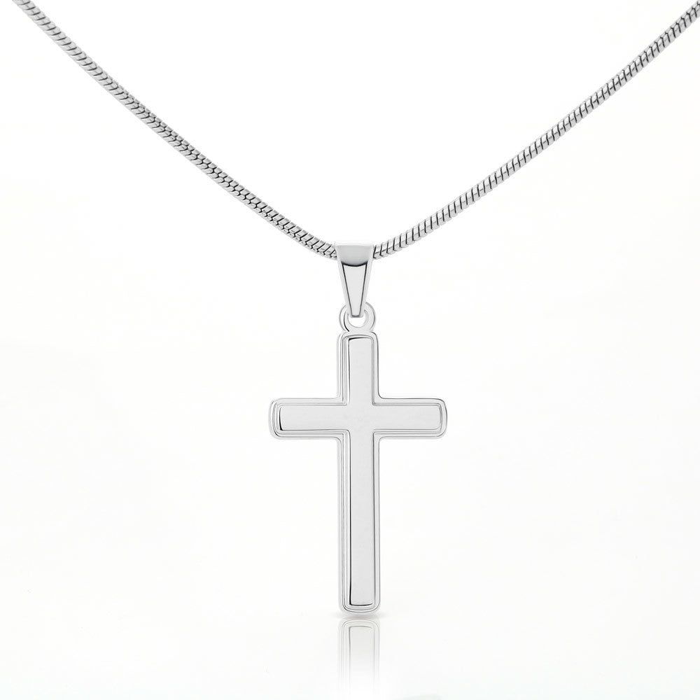 To My Daughter You Have Survived Cross Card Necklace w Stainless Steel Pendant-Express Your Love Gifts