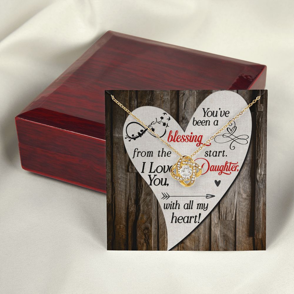 To My Daughter You’ve Been a Blessing Infinity Knot Necklace Message Card-Express Your Love Gifts