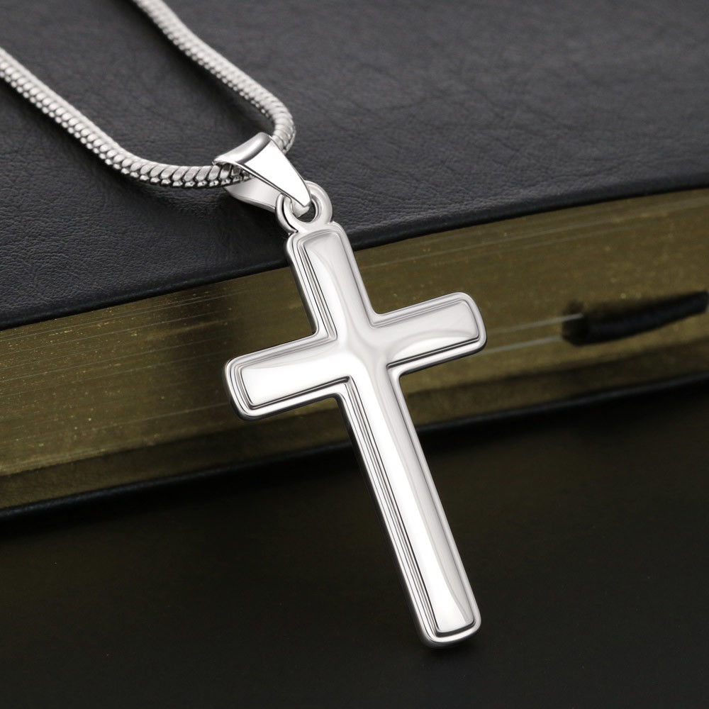 To My Dog Mom One Day Cross Card Necklace w Stainless Steel Pendant-Express Your Love Gifts