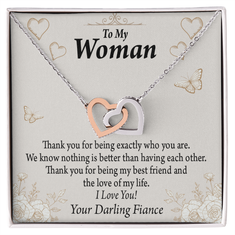 To My Fiancee Best Friend And Love Inseparable Necklace-Express Your Love Gifts