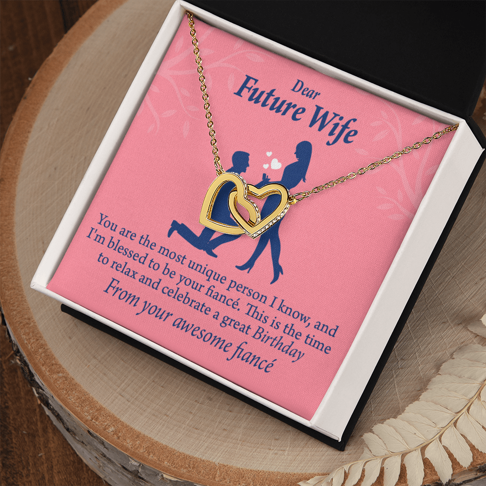 To My Fiancee Fiancee Birthday Inseparable Necklace-Express Your Love Gifts